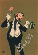 DUBOUT - Jolie Carte Fantaisie Homme "Bonne Fête " Signée DUBOUT - Dubout