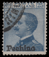 Pechino - Francobollo D´ Italia 1901/16 Con Soprastampa Di Torino - 25 C. Azzurro - 1917/18 - Pechino