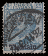 Tientsin - Francobollo D´ Italia 1901/16 Con Soprastampa Di Torino - 25 C. Azzurro - 1917/18 - Tientsin