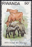 Rwanda 1978 Michel 972 O Cote (2005) 1.20 Euro Elevage Cachet Rond - Gebraucht