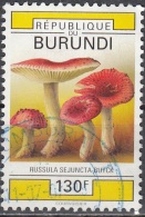 Burundi 1992 Michel 1754 O Cote (2005) 4.00 Euro Champignon Russula Sejuncta Cachet Rond - Used Stamps