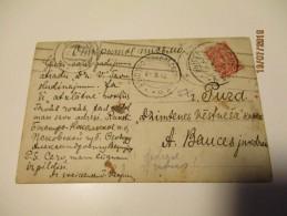 RARE! 1912 BYSTRONIKOLSKOYE PO , PSKOV REGION TO LATVIA  , OLD  POSTCARD  , O - Covers & Documents