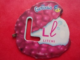 Magnet Danone  Gervais Litchi Lettre L - Letters & Cijfers