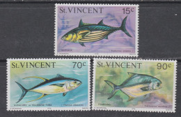 Saint-Vincent  N° 451 / 53 XX Série Courante :  Poissons, Les 3 Valeurs Sans Charnière, TB - St.Vincent (...-1979)