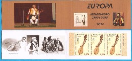 2014  349   EUROPA CEPT VOLKSMUSIK MONTENEGRO CRNA GORA   BOOKLET  MNH - 2014