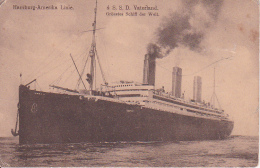 AK S.S.D. Vaterland - Grösstes Schiff Der Welt - Hamburg-Amerika Linie (23809) - Steamers