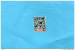 TAHITI-Neuf*  Trace Charnière N°33 Surchargé--cote 11 Euros-présenté Recto Verso - Unused Stamps