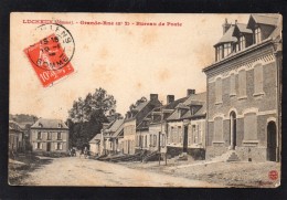 80 LUCHEUX GRANDE RUE BUREAU DE POSTE ANIMEE ATTELAGES - Lucheux