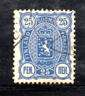 XP284 - FINLANDIA 1885 , 25 Penny N. 24 Usato . Dent 12 1/2 - Oblitérés