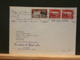 60/725  LETTRE NORGE POUR LA BELG. - Lettres & Documents