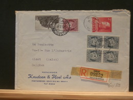 60/722  LETTRE RECOMM.  NORGE POUR LA BELG. - Covers & Documents