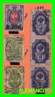 RUSIA  -  RUSSIA   ( EUROPA )  6 SELLOS  AÑO  1889-1909 - Used Stamps