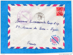 MARCOPHILIE-lettre  -FM -SENEGAL-cad  Rufisque+cachet Camp Marchand  1955+ Stamp  N° 12 FM -pour Françe - Brieven En Documenten