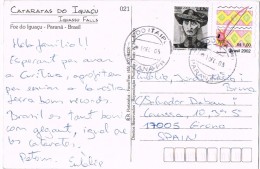 18663. Postal Aerea ITAIPU (Paraná) Brasil 2005. Cataratass De Iguazú - Brieven En Documenten