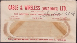 TELEG-191 CUBA OLD TELEGRAM TELEGRAPH. CIRCA 1950. WESTERN UNION. CABLE & WIRELESS LTD. TIPO I. - Prephilately