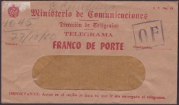 TELEG-197 CUBA OLD TELEGRAM TELEGRAPH. CIRCA 1950. TELEGRAFO OFICIAL DEL ESTADO. OFICIAL. - Prephilately
