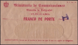TELEG-199 CUBA OLD TELEGRAM TELEGRAPH. CIRCA 1960. TELEGRAFO OFICIAL DEL ESTADO. OFICIAL. - Prephilately