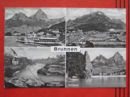 Ingenbohl (SZ) Brunnen - Mehrbildkarte / Schiff Stadt Luzern / Luftseilbahn Brunnen Urmiberg - Ingenbohl