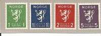 Nor Mi.nr.207-10- NORWEGEN - / Wappenlöwe 1940 ** - Unused Stamps