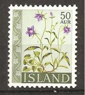 Island 1962 // 359 ** Freimarken, Blumen - Neufs