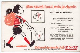 Juil16    75633     Buvard  L´aliment Du  Muscle C´est Le Sucre   Un Marcheur - Sports