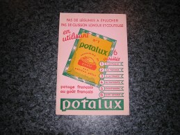 PAPIER BUVARD Potage Français Potalux  Publicité Publicitaire Produits Alimentaires France - Potages & Sauces