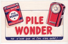 Juil16    75612       Buvard    La Pile Wonder - Piles