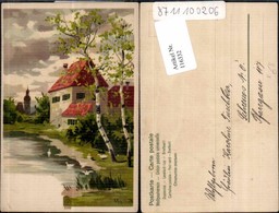 116332,Litho Alfred Mailick Haus M. Baum Bäume Birke - Mailick, Alfred