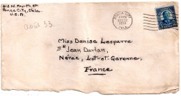 Lettre Des Etats-unis Pour La France (1933) - 1921-40