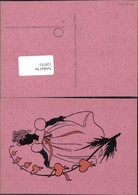 120753,Scherenschnitt Silhouette Mädchen Kleid Herzen Blumen - Silhouetkaarten