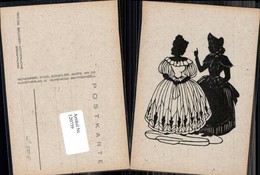 120759,Scherenschnitt Silhouette Isolde Brucker Mütterliche Ermahnung - Silhouetkaarten
