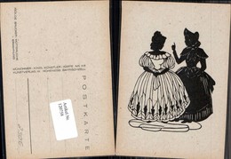 120758,Scherenschnitt Silhouette Isolde Brucker Mütterliche Ermahnung - Silhouetkaarten