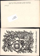 120771,Scherenschnitt Silhouette Blumen C. Fabriz Fabrizius - Silhouetkaarten