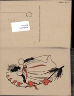 120744,Scherenschnitt Silhouette Mädchen Herzen Kleid - Silhouetkaarten