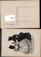 120764,Scherenschnitt Silhouette Isolde Brucker Mütterliche Ermahnung - Silhouetkaarten
