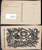 120769,Scherenschnitt Silhouette Blumen C. Fabriz Fabrizius - Silhouetkaarten
