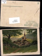 130567,Alfred Mailick Tolle Litho AK Kirche Dorf Bäume - Mailick, Alfred