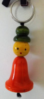 DOLL FACED-WOOD KEY RING-INDIAN ARTEFACTS-CUTE-FRESH-KC-03 - Asiatische Kunst