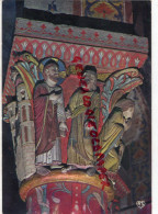 63 - ISSOIRE - EGLISE SAINT AUSTREMOINE -CHAPITEAU POLYCHROME DU CHOEUR CHRIST ANNONCANT LA RESURRECTION - Issoire