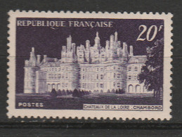 FRANCE N° 924 20F VIOLET CHATEAU DE CHAMBORD VIOLET FONCE NEUF SANS CHARNIERE - Unused Stamps