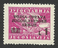 Istria, 1 L. On 9 D. 1947, Sc # 42, Mi # 55, MNH - Occ. Yougoslave: Istria