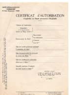 Certificat Autorisation (décret 1928) Vierge D'exploiter Dépôt D'explosifs "CHEDDITES" - Europa