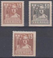 SWEDEN - 1940 Tobias Sergel. Scott 313-315. MNH ** - 1904-50