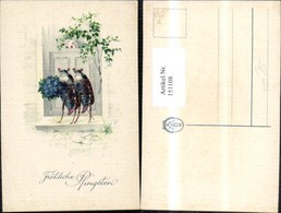 151108,Pfingsten Junikäfer Käfer Als Postboten Blumenstrauß Haustür - Pentecoste