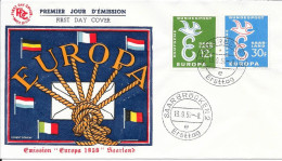 N°  421/422   EUROPA  SARRE   FDC    -  1958 - FDC