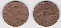 10 CENTIMES - DANIEL DUPUIS 1916  En Bronze SUPERBE (voir Scan) - Other & Unclassified