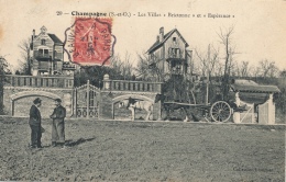 ( CPA 95 )  CHAMPAGNE  /  Les Villas " BRICTONNE " Et " ESPÈRENCE "  - - Champagne Sur Oise