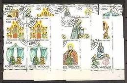 1988 Vaticano Vatican ANNO MARIANO  MARIAN YEAR 3 Serie Di 6v. Usate USED - Gebraucht