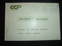 LETTRE CCP ENCAISSEMENTS ET DOMICILIATIONS OBL.MEC.9-2-1977 BUZANCAIS (36 INDRE) - Civil Frank Covers