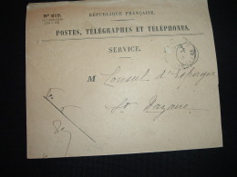 LETTRE N°819 POSTES TELEGRAPHES ET TELEPHONES OBL.?-6-16 NANTES GARE (44 LOIRE ATLANTIQUE) - Civil Frank Covers